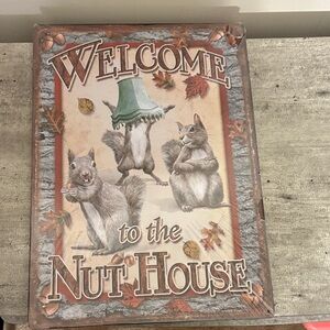 New Metal Wall Squirrel Sign